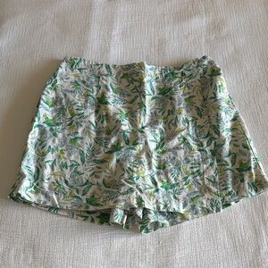 Ellen Tracy Leaf Pattern Women's Skort / L